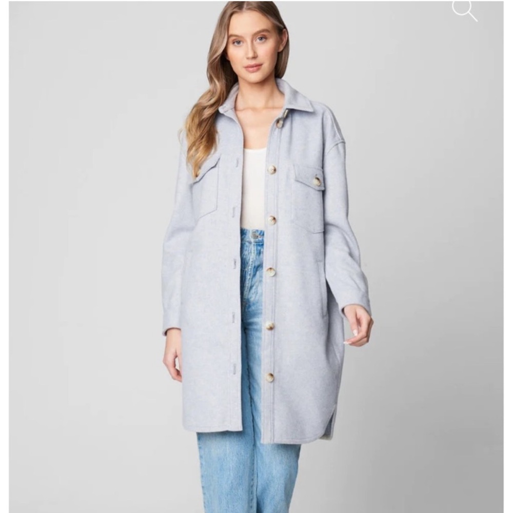 Blank NYC Long Shacket in Run Free New With Tags